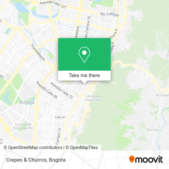 Crepes & Churros map