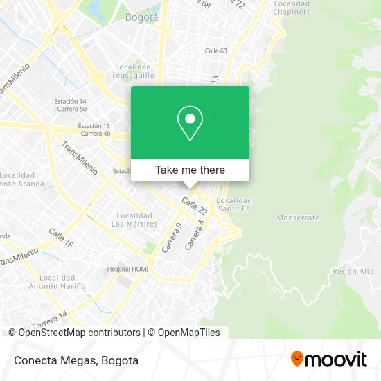 Conecta Megas map