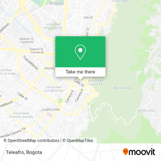 Teleafro map