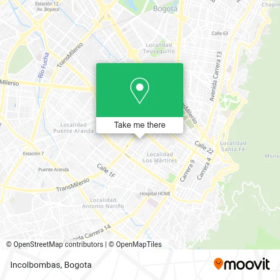 Incolbombas map