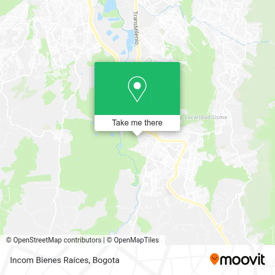 Incom Bienes Raíces map