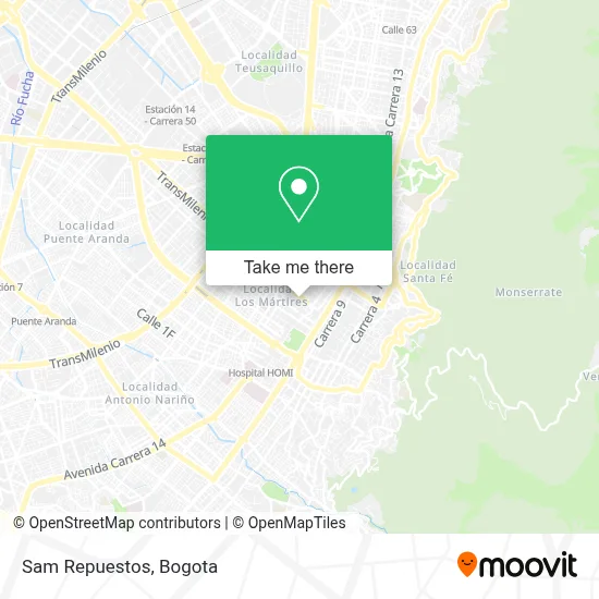 Sam Repuestos map
