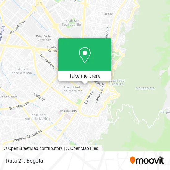 Ruta 21 map