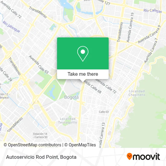 Autoservicio Rod Point map