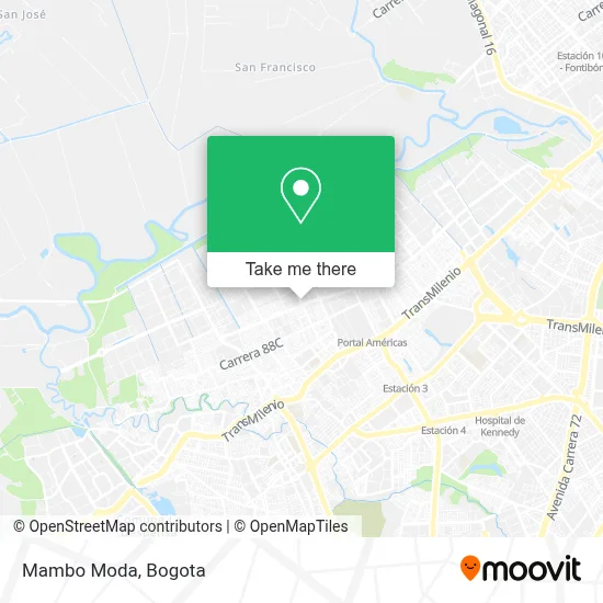Mambo Moda map