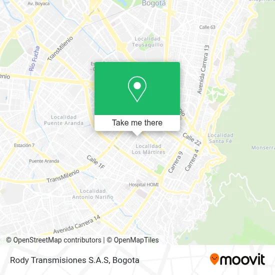 Rody Transmisiones S.A.S map