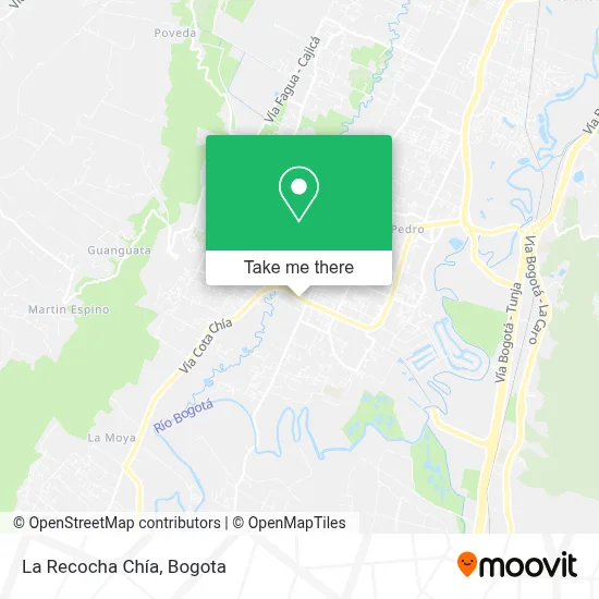 La Recocha Chía map