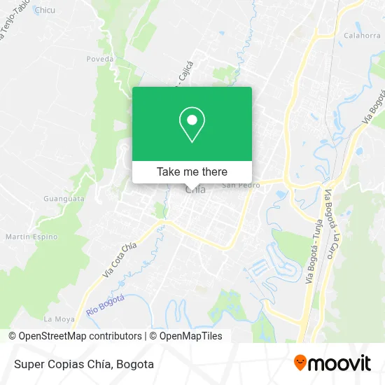 Super Copias Chía map