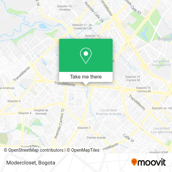 Modercloset map