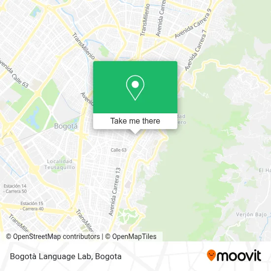 Bogotà Language Lab map
