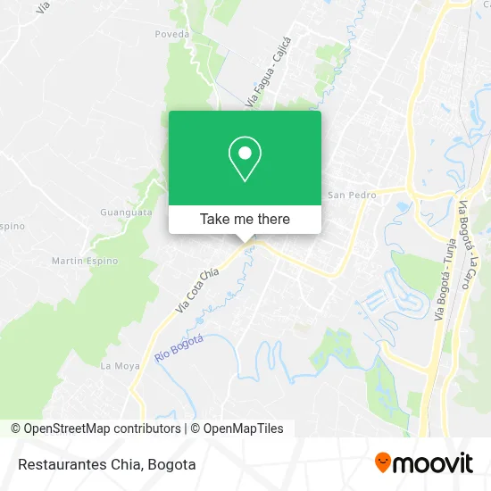 Restaurantes Chia map