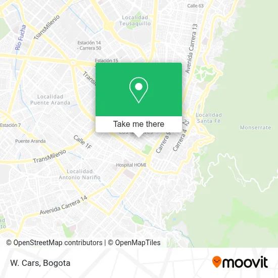 W. Cars map