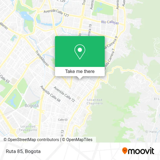 Ruta 85 map