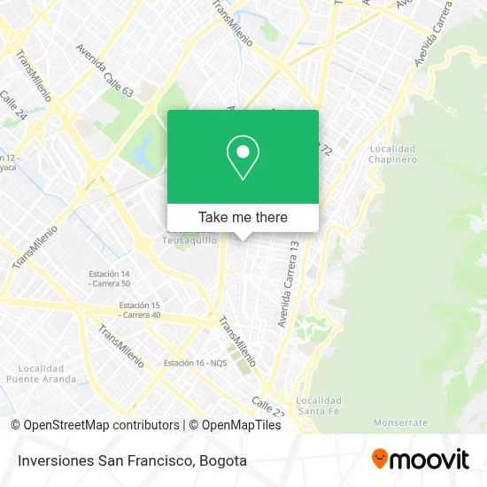Inversiones San Francisco map