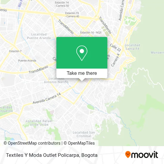 Textiles Y Moda Outlet Policarpa map