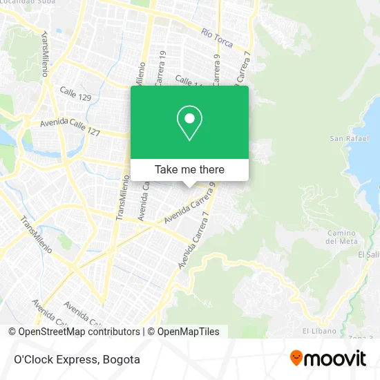 O'Clock Express map