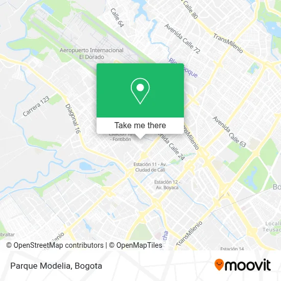 Parque Modelia map