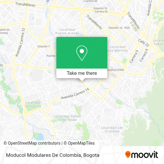 Moducol Modulares De Colombia map