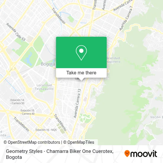 Geometry Styles - Chamarra Biker One Cuerotex map