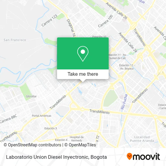 Laboratorio Union Diesel Inyectronic map