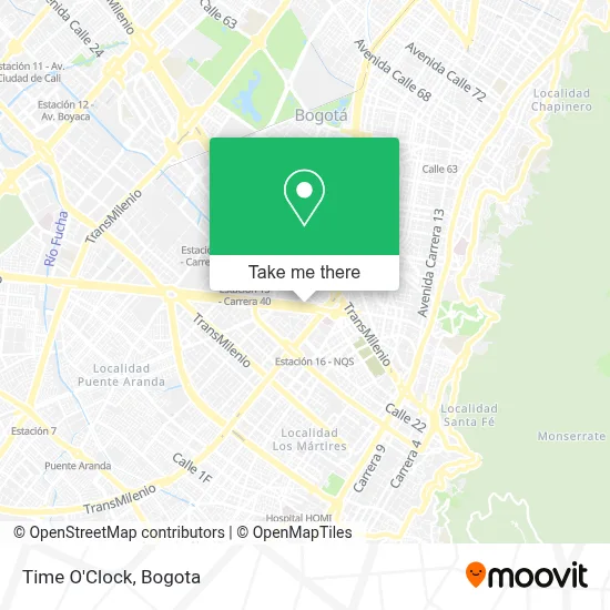 Time O'Clock map