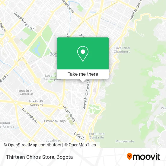 Thirteen Chiros Store map