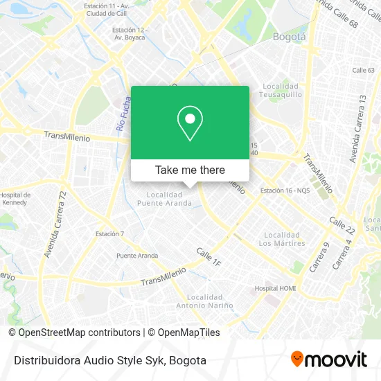 Distribuidora Audio Style Syk map