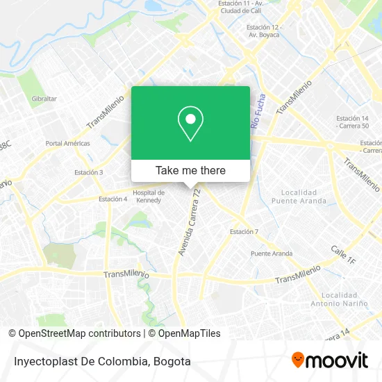 Inyectoplast De Colombia map