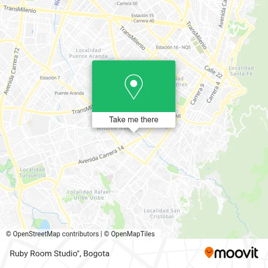 Ruby Room Studio" map