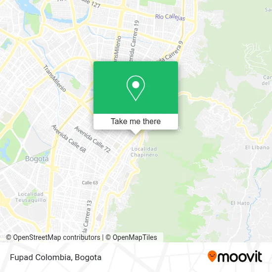 Fupad Colombia map