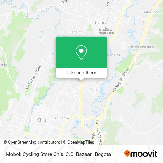 Mobok Cycling Store Chía, C.C. Bazaar. map