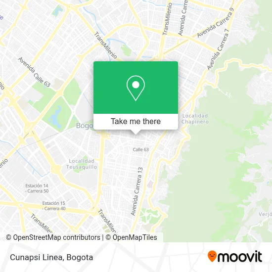 Cunapsi Linea map