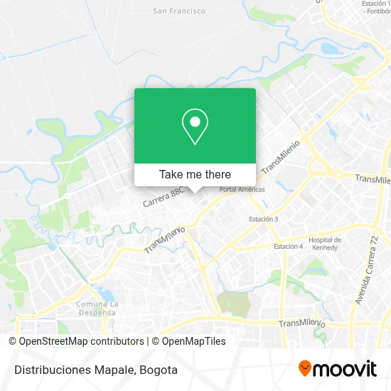 Distribuciones Mapale map