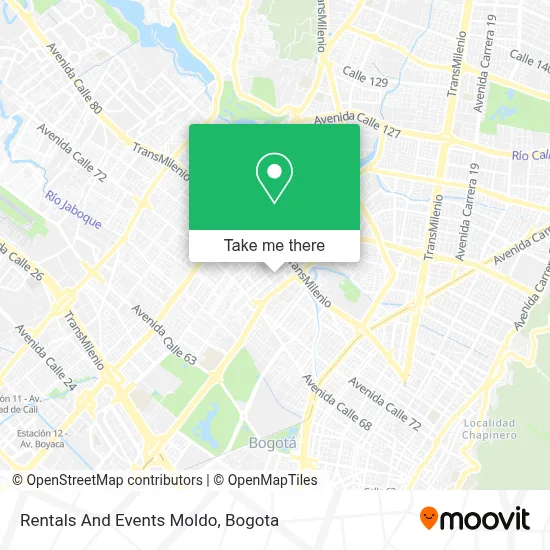 Rentals And Events Moldo map