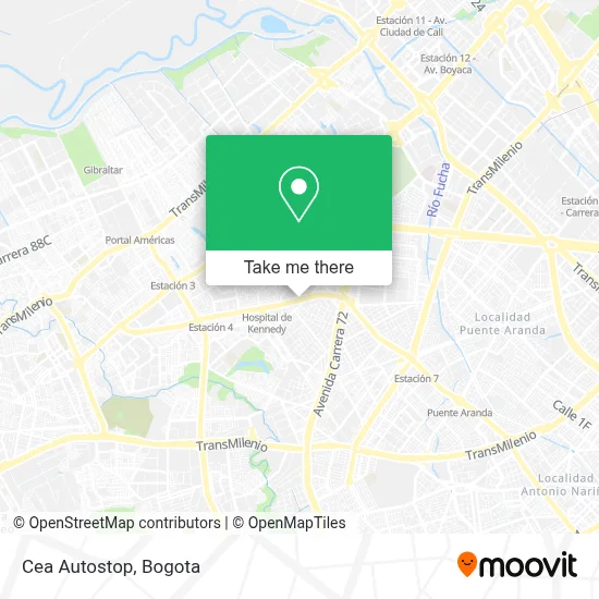 Cea Autostop map