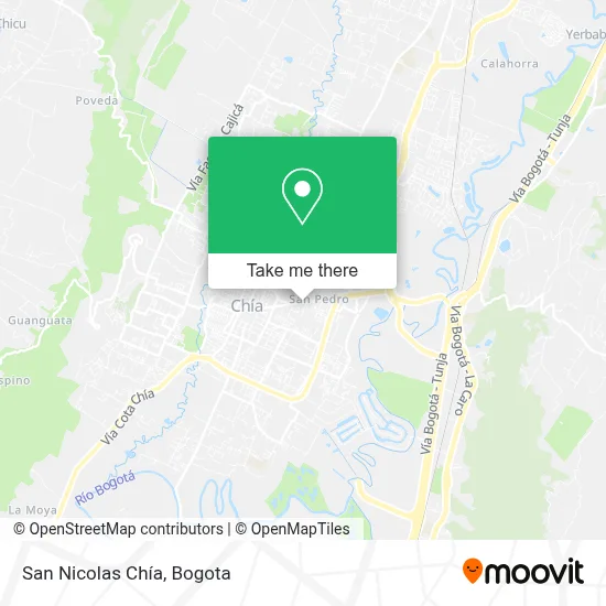San Nicolas Chía map