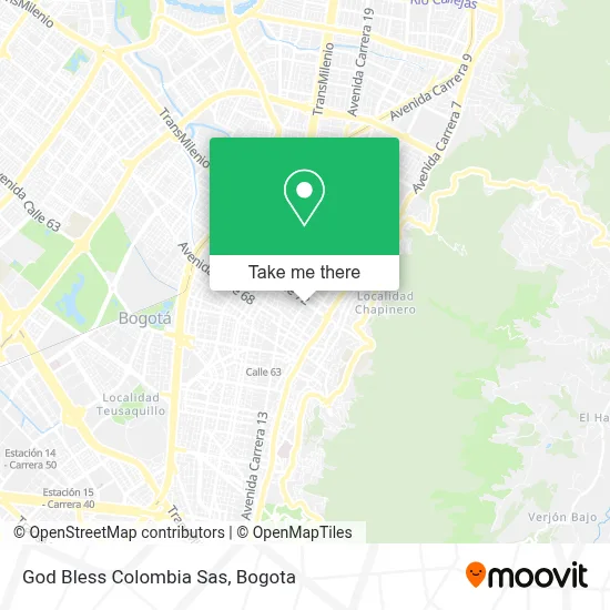 God Bless Colombia Sas map