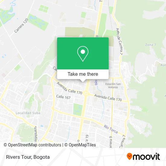 Rivers Tour map