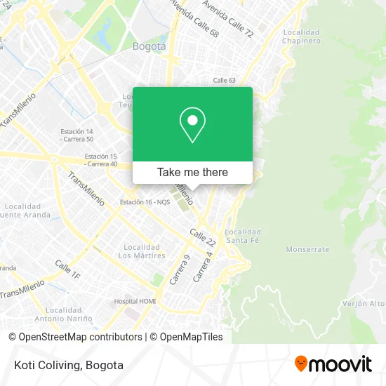 Koti Coliving map