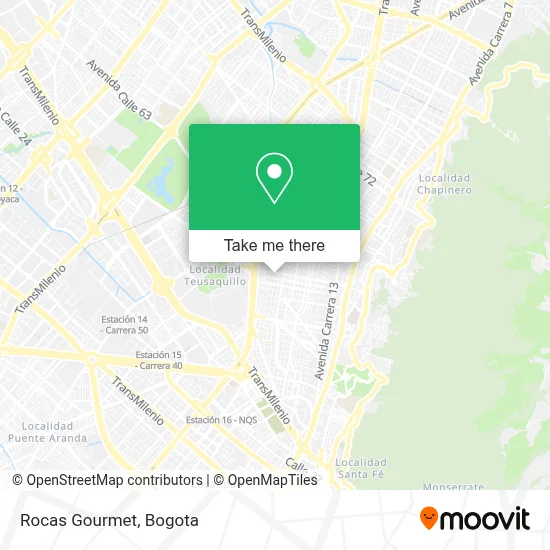 Rocas Gourmet map