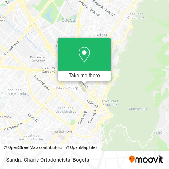 Sandra Charry Ortodoncista map