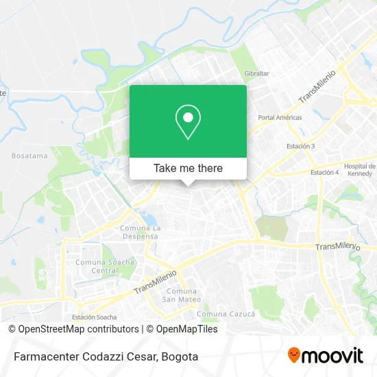 Farmacenter Codazzi Cesar map