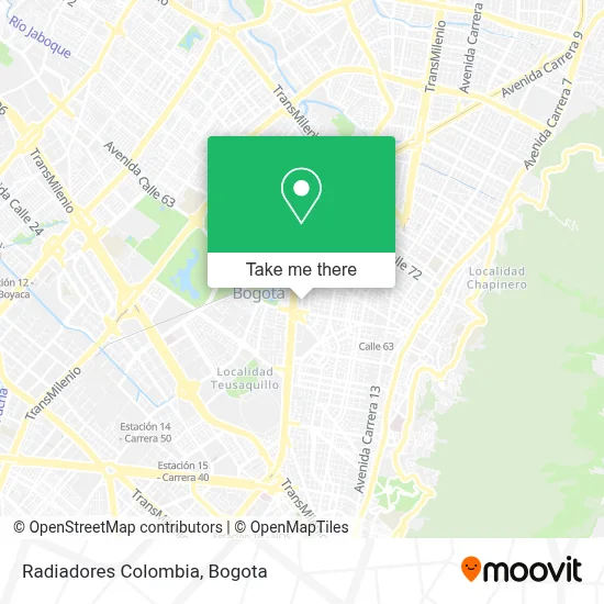 Radiadores Colombia map