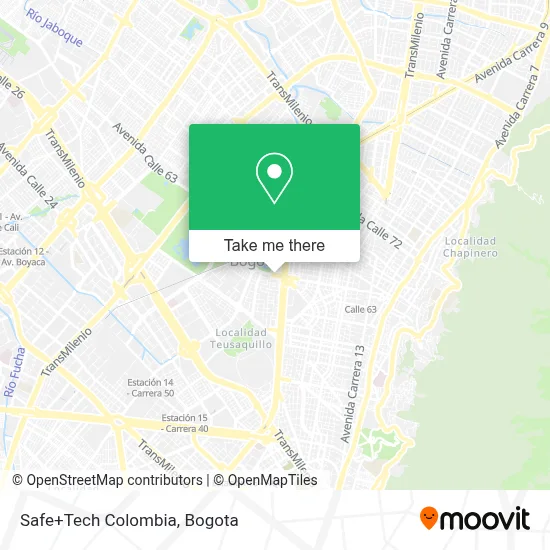Safe+Tech Colombia map