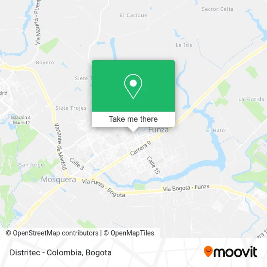 Distritec - Colombia map