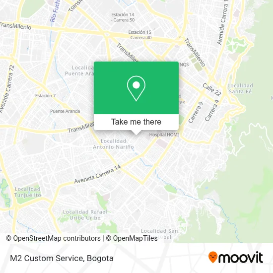 M2 Custom Service map