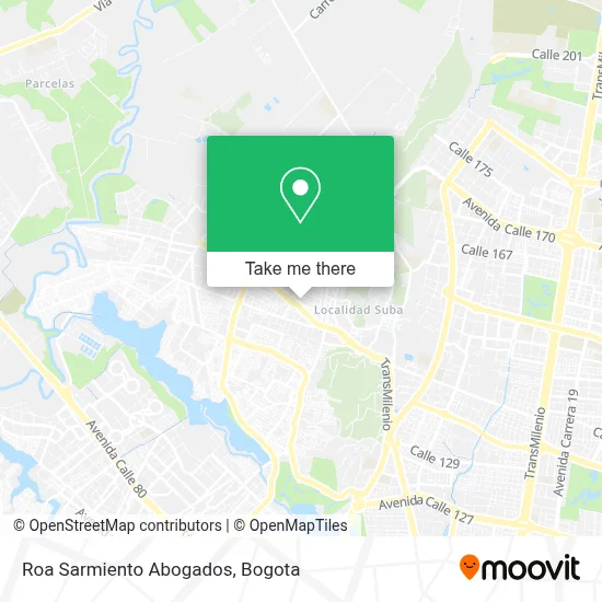 Roa Sarmiento Abogados map