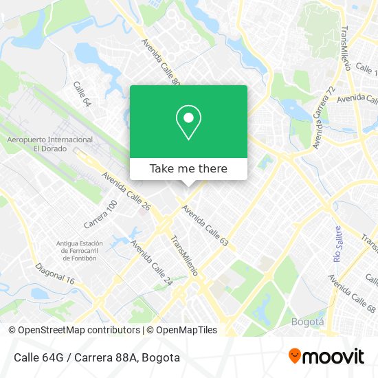 Mapa de Calle 64G / Carrera 88A