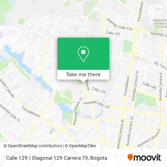 Mapa de Calle 129 / Diagonal 129 Carrera 79