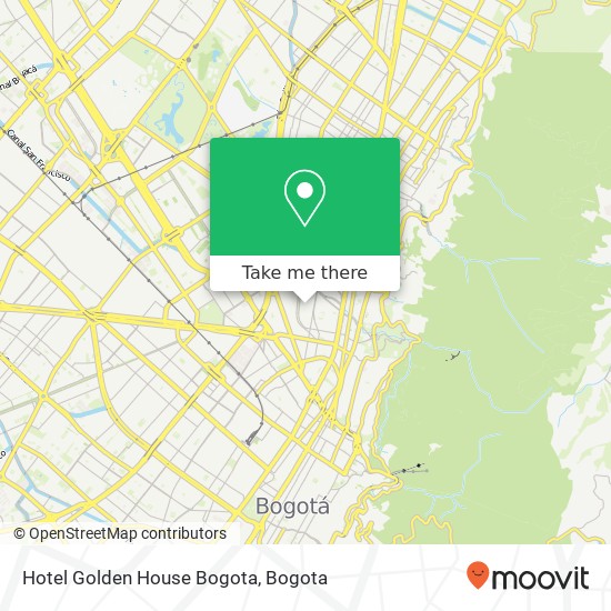 Hotel Golden House Bogota map